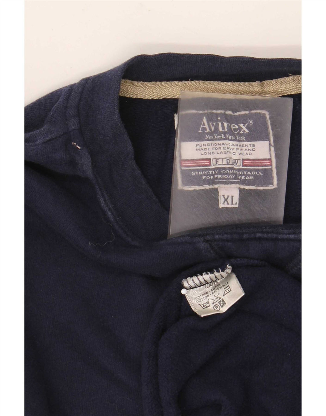 Felpa da uomo Avirex Jumper XL blu navy in cotone