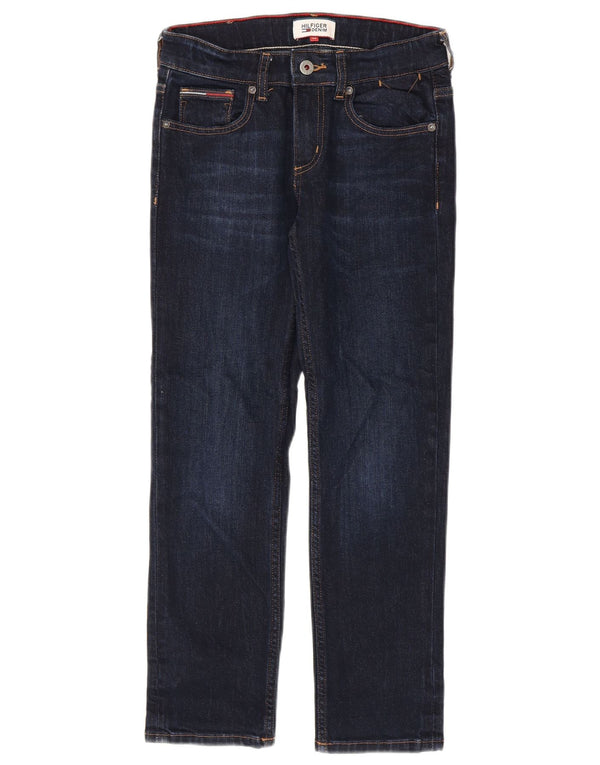Jeans dritti per ragazzi Tommy Hilfiger 9-10 anni W26 L25 cotone blu navy
