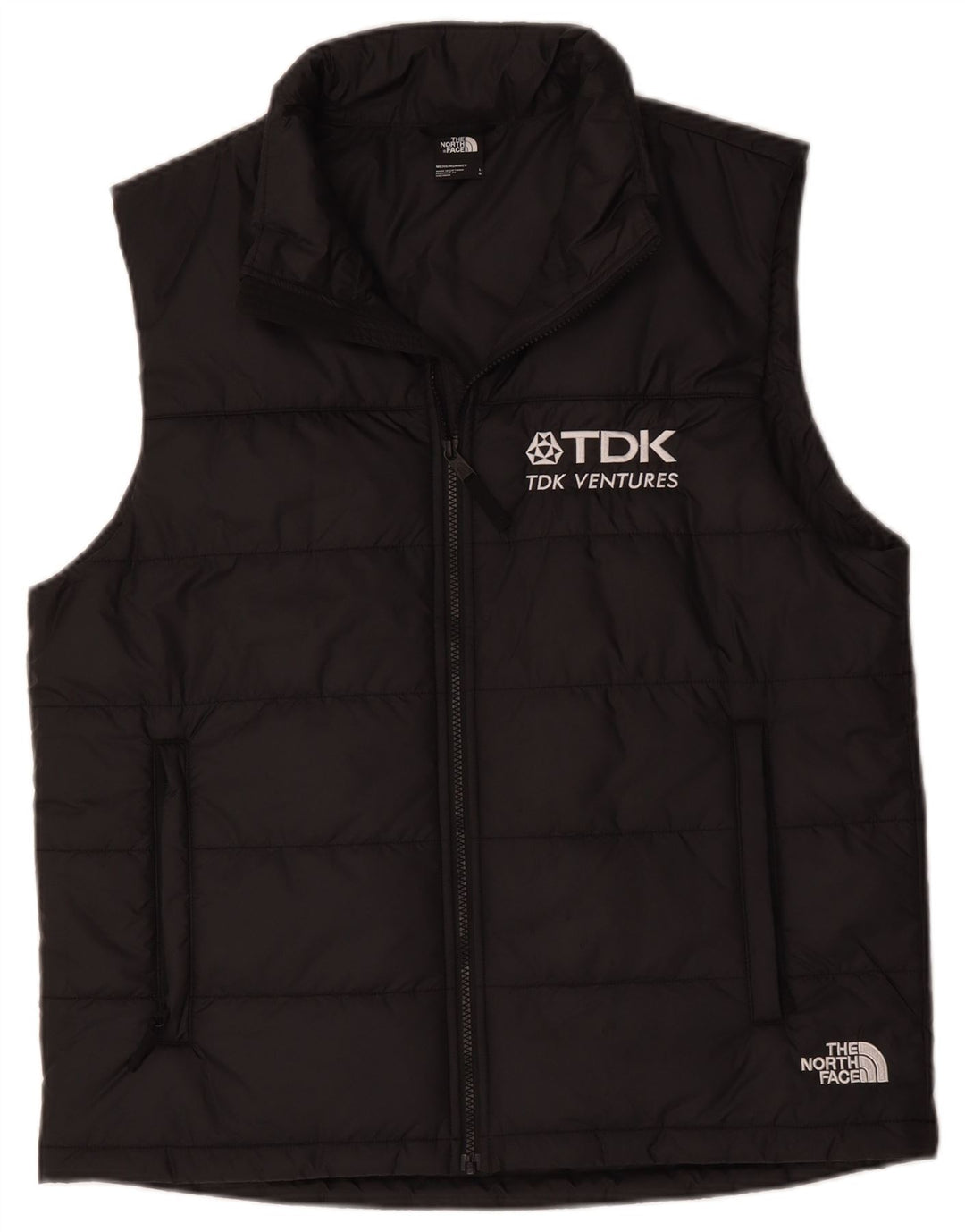 Gilet imbottito con grafica da uomo The North Face UK 40 grande poliestere nero