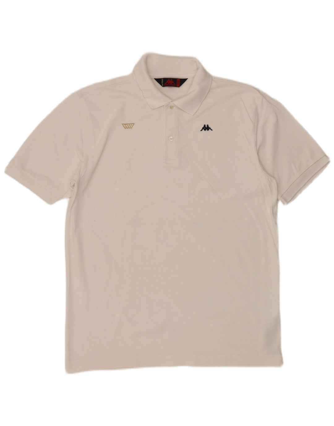 Polo Kappa Uomo Large Bianca In Cotone