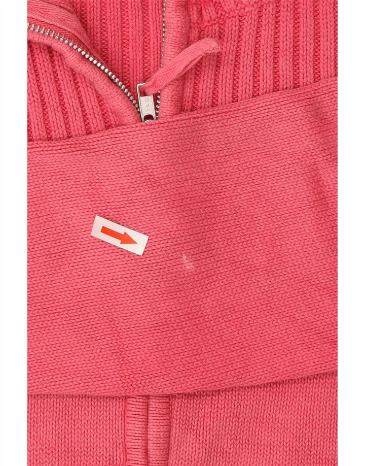 Maglione cardigan da donna Marks & Spencer UK 16 grande cotone rosa