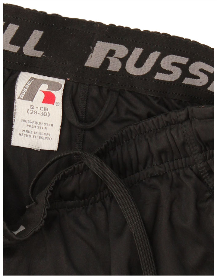 RUSSELL ATHLETIC Pantaloncini sportivi Dri-Power da uomo piccoli in poliestere nero