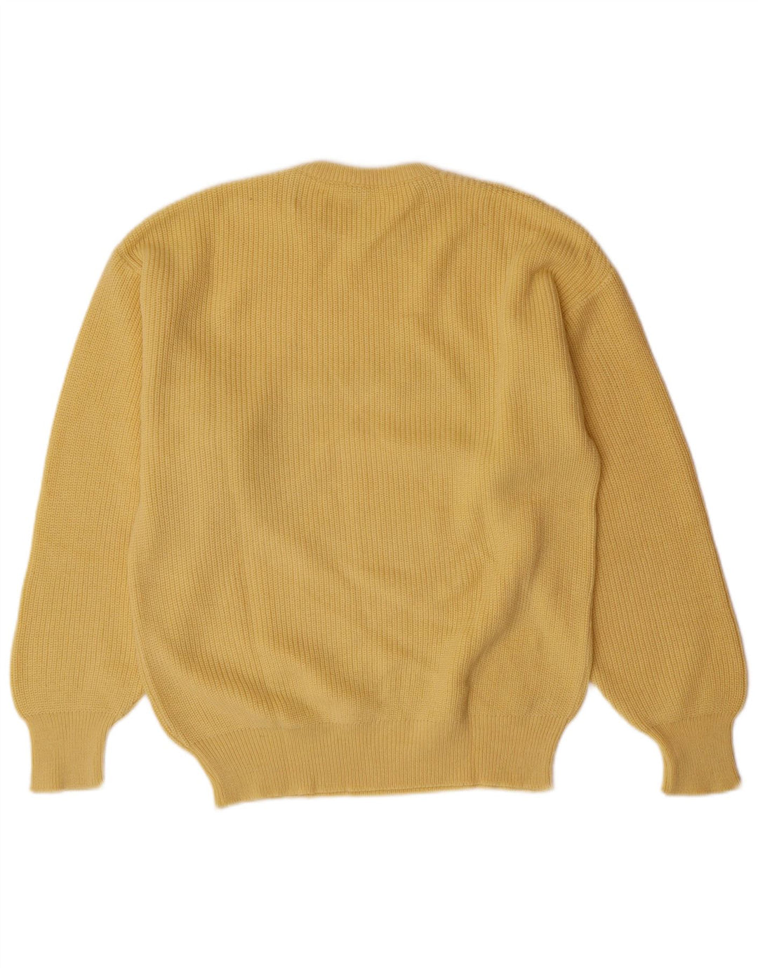 Maglione maglione girocollo da uomo VINTAGE IT 50 lana giallo medio