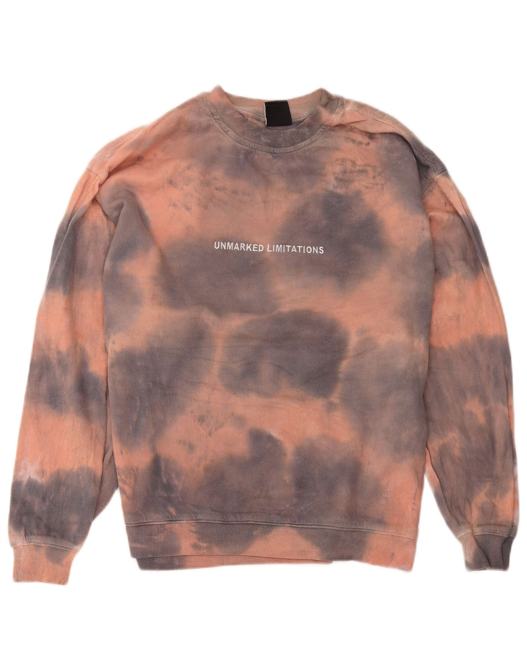 Zara Uomo Felpa con grafica ampia e vestibilità ampia Maglione piccolo multicolore Tie Dye
