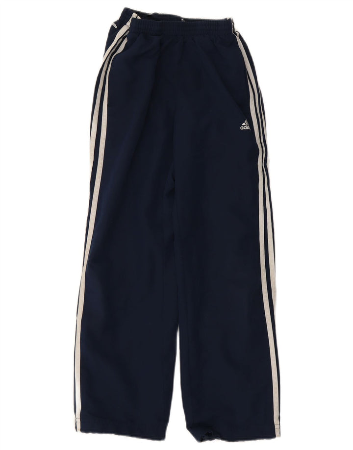 Pantaloni della tuta ADIDAS da ragazzo Climalite 9-10 anni in poliestere blu navy