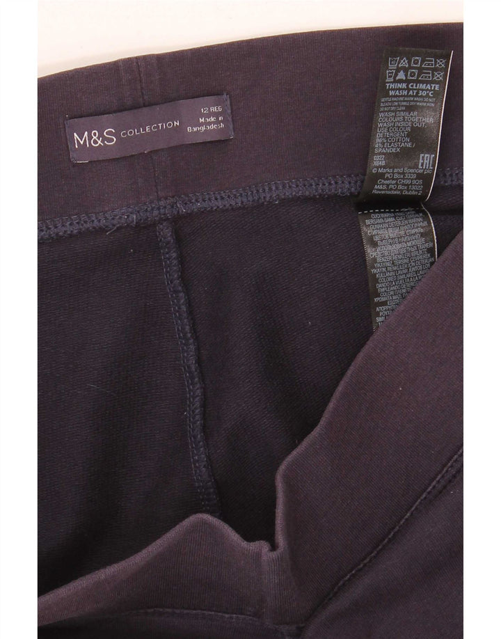Leggings da donna Marks & Spencer UK 12 cotone blu navy medio