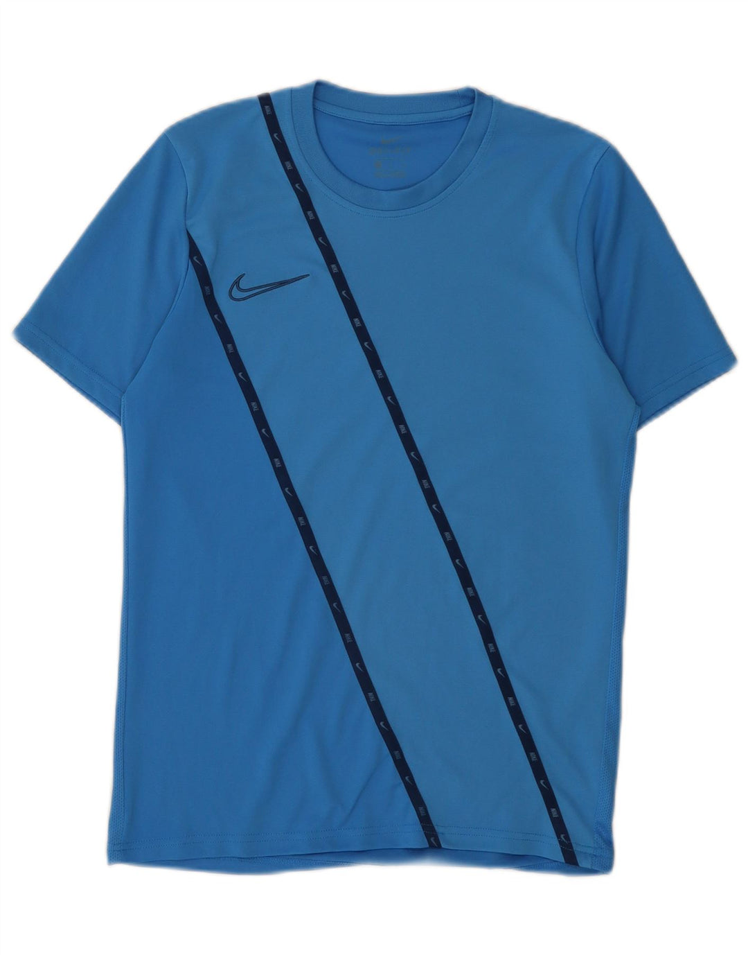 T-shirt grafica Nike Dri Fit da uomo, top in poliestere blu medio