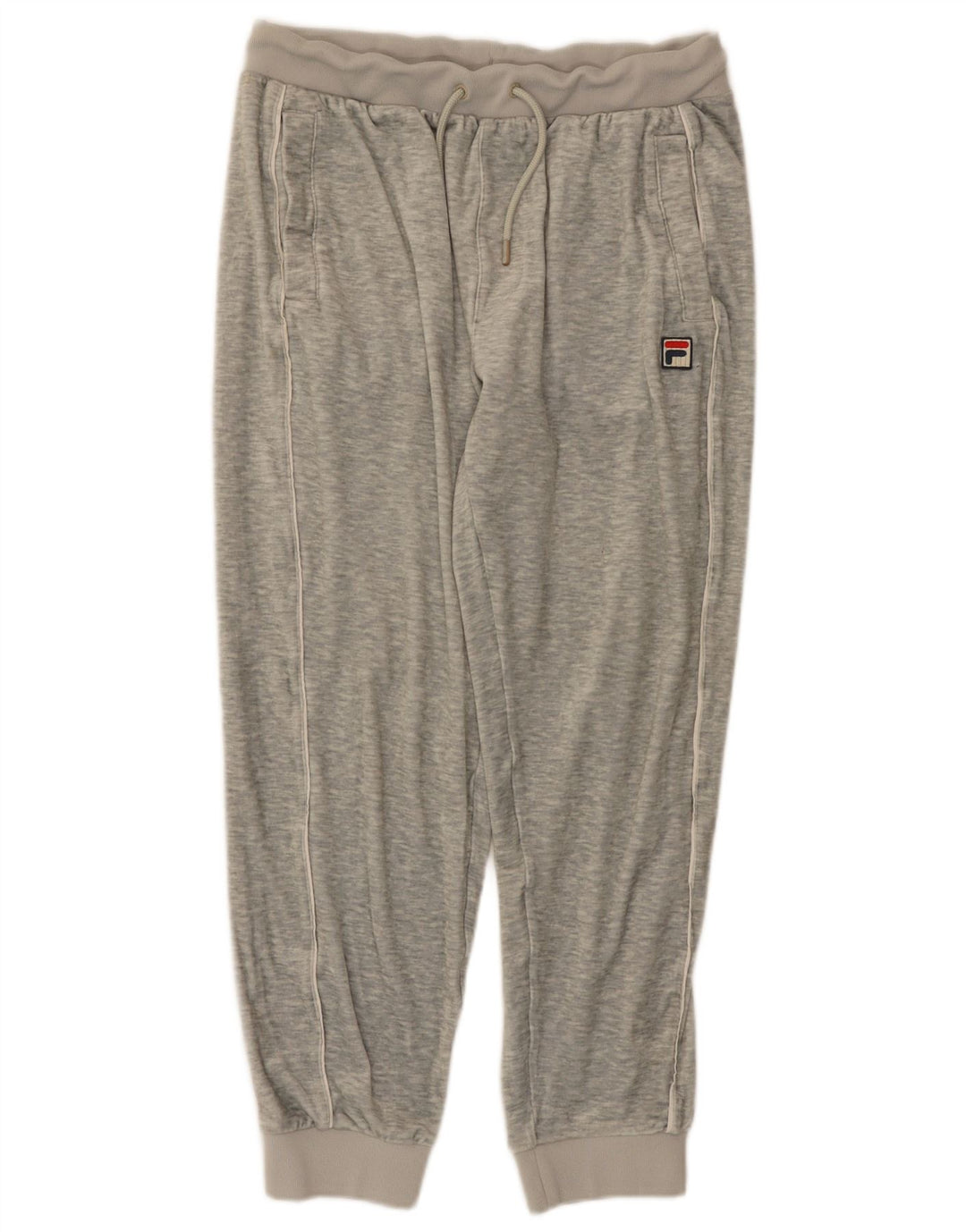 Fila Pantaloni da tuta da uomo in velluto da jogging Poliestere mélange grigio medio