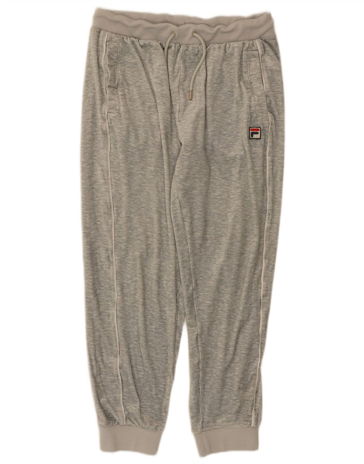Fila Pantaloni da tuta da uomo in velluto da jogging Poliestere mélange grigio medio