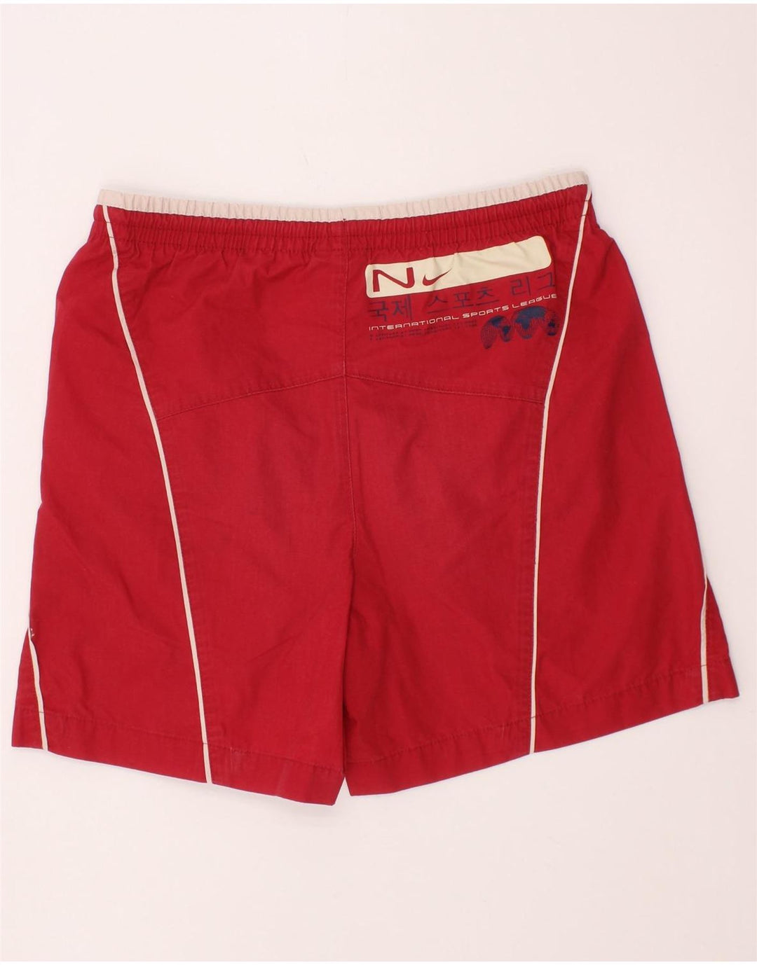 Pantaloncini sportivi con grafica NIKE da ragazzo 8-9 anni piccoli in poliestere rosso
