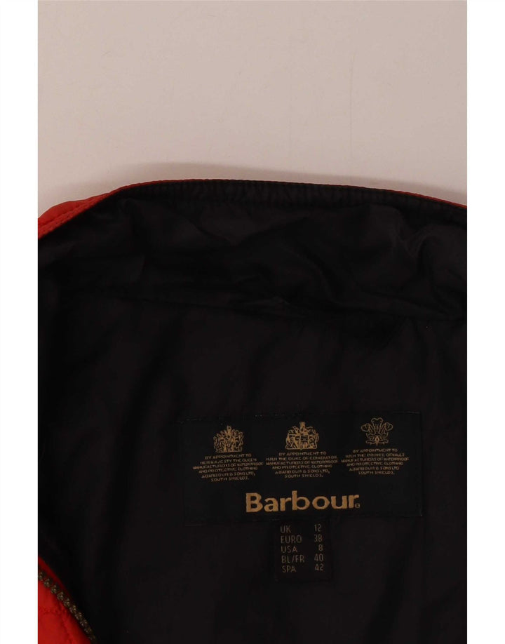Giacca trapuntata da donna Barbour UK 12 medio rosso in poliammide