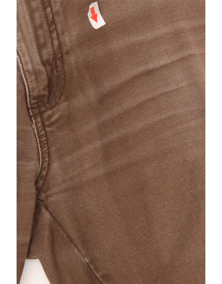 Pantaloni cargo dritti corti da uomo Carhartt W36 L26 Marrone
