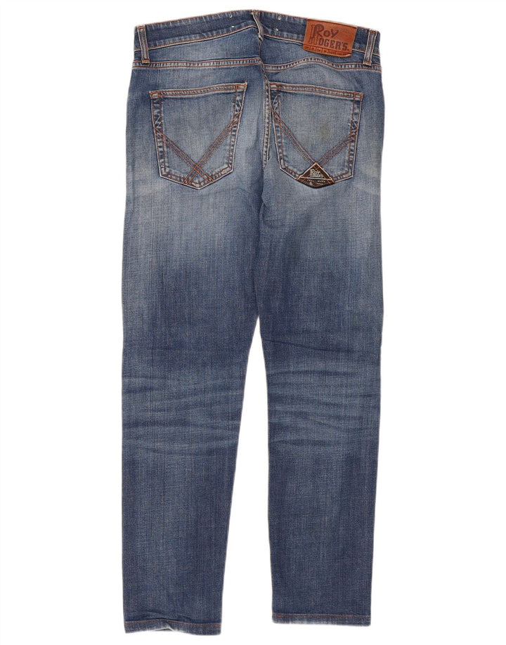 Jeans slim da donna Roy Rogers W33 L33 cotone blu
