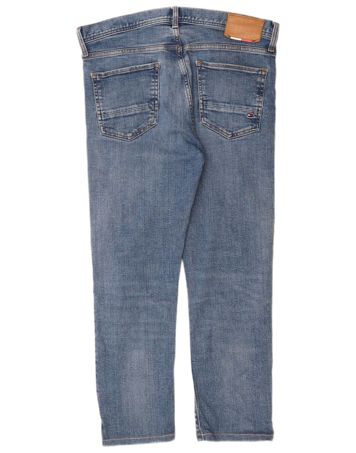 Tommy Hilfiger Uomo Bleecker Slim Jeans W32 L27 Blu Cotone
