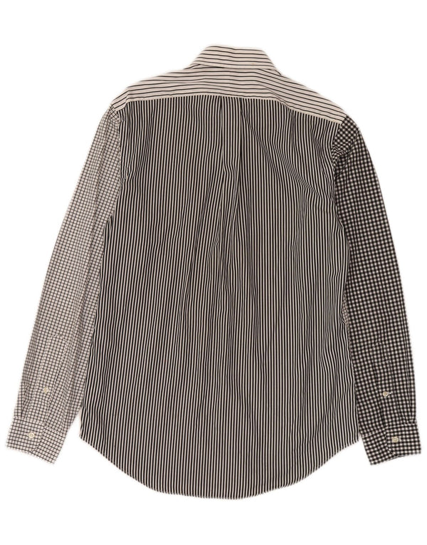 Camicia da uomo Ralph Lauren piccola in cotone patchwork nero