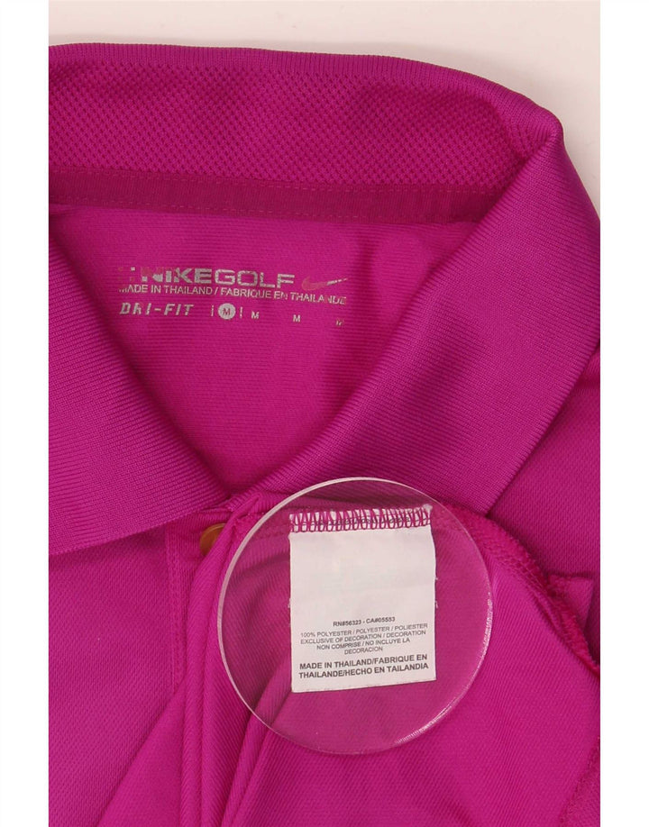 Polo Nike da uomo Dri Fit in poliestere rosa medio