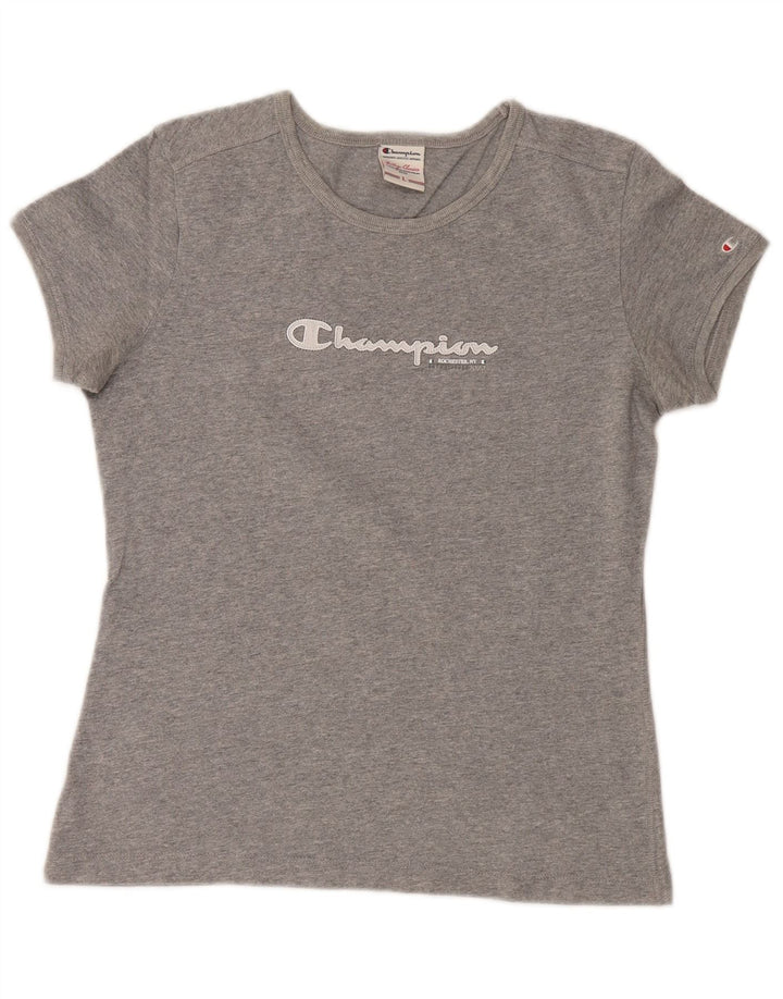 T-shirt grafica CHAMPION da donna Heritage Classics UK 14 grande grigia