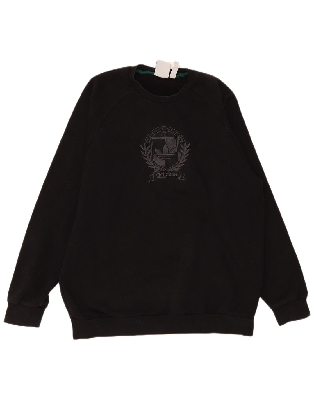 Felpa grafica da uomo Adidas Maglione grande cotone nero