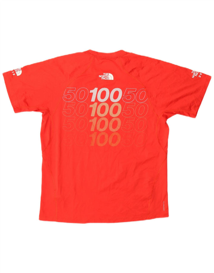 The North Face T-shirt grafica da uomo di Hong Kong Top in poliestere rosso medio