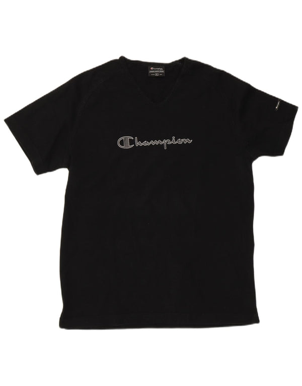 T-shirt grafica da donna Champion Top UK 18 XL cotone nero