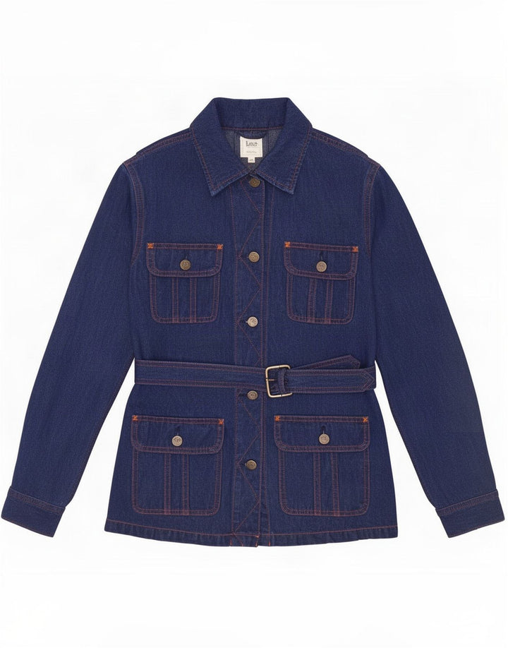Lee Giacca di jeans da donna UK 6 XS Blu