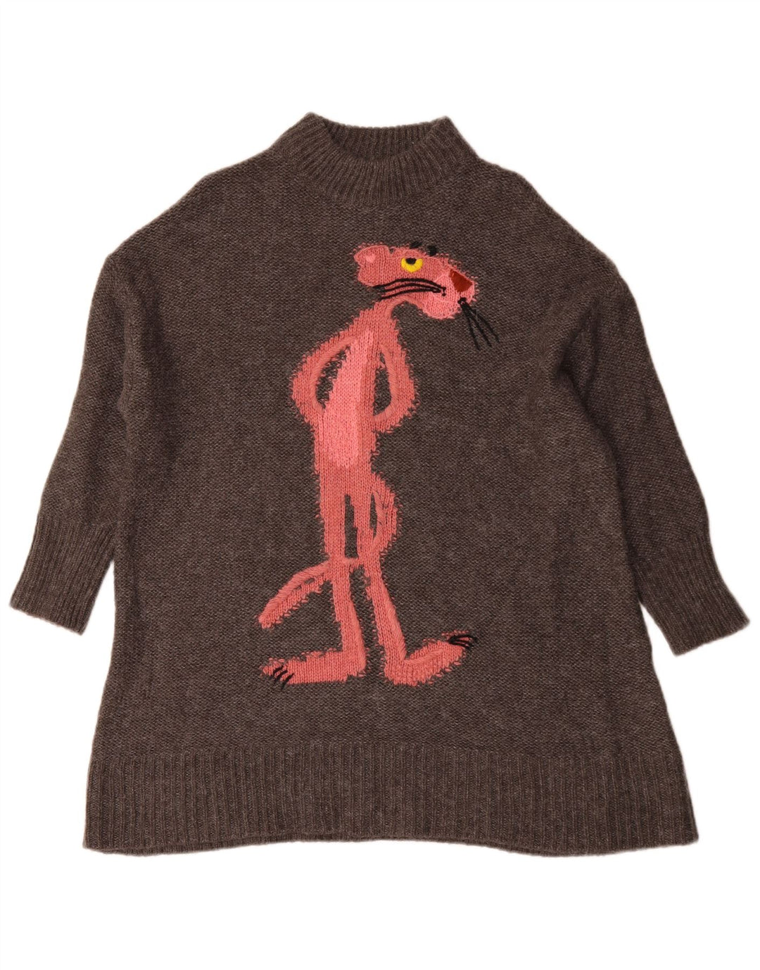 Maglione a collo alto con grafica oversize da donna Zara UK 6 XS Grigio