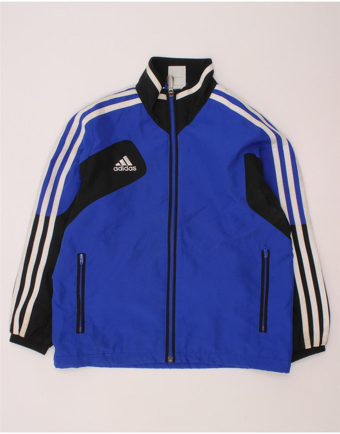 Giacca superiore della tuta da ragazzo ADIDAS 7-8 anni in poliestere color block blu