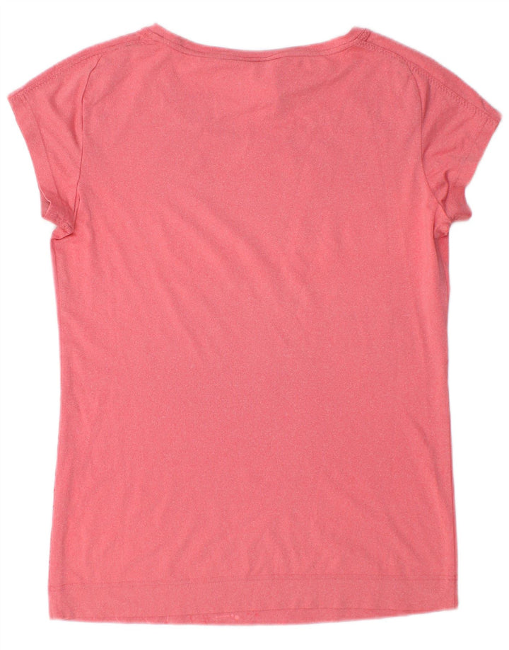 T-shirt grafica da donna Adidas Top UK 12/14 poliestere rosa medio
