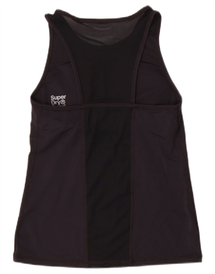 Canotta grafica da donna Superdry UK 10 piccola in nylon nero