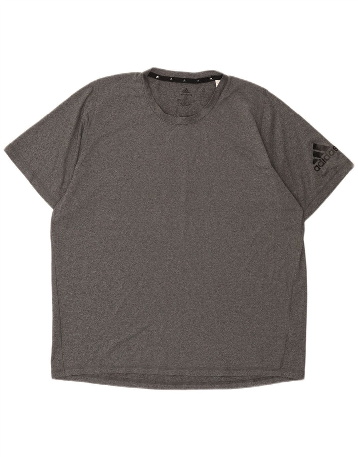 T-shirt Adidas Aeroready da uomo Top XL in poliestere grigio
