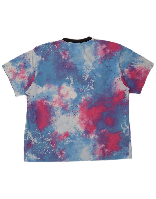T-shirt da uomo Adidas Top grande in cotone tie-dye multicolore