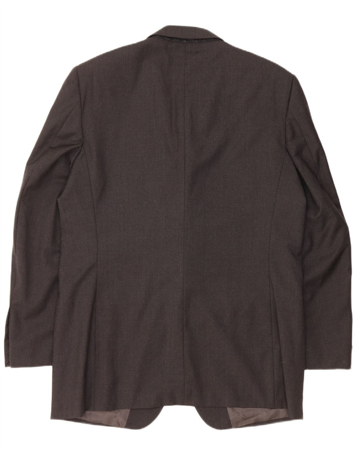 CARLO PIGNATELLI Giacca blazer a 3 bottoni da uomo UK 40 grande lana nera