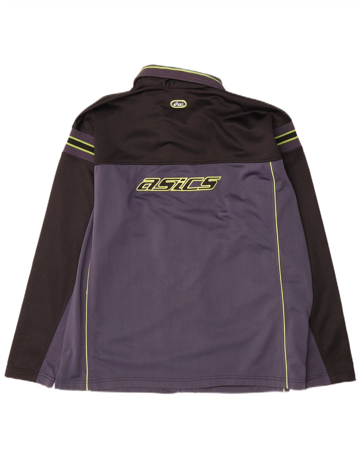 Giacca sportiva da uomo con grafica Asics, giacca grande, colore grigio