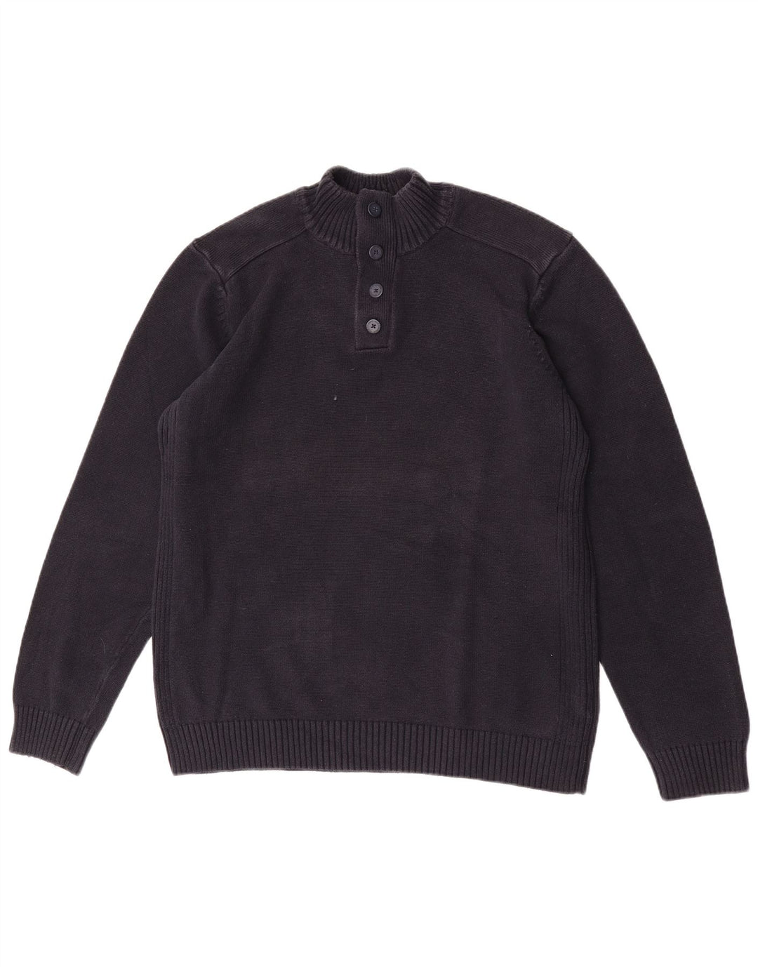 Maglione da uomo Marks & Spencer con bottoni e collo grande blu navy