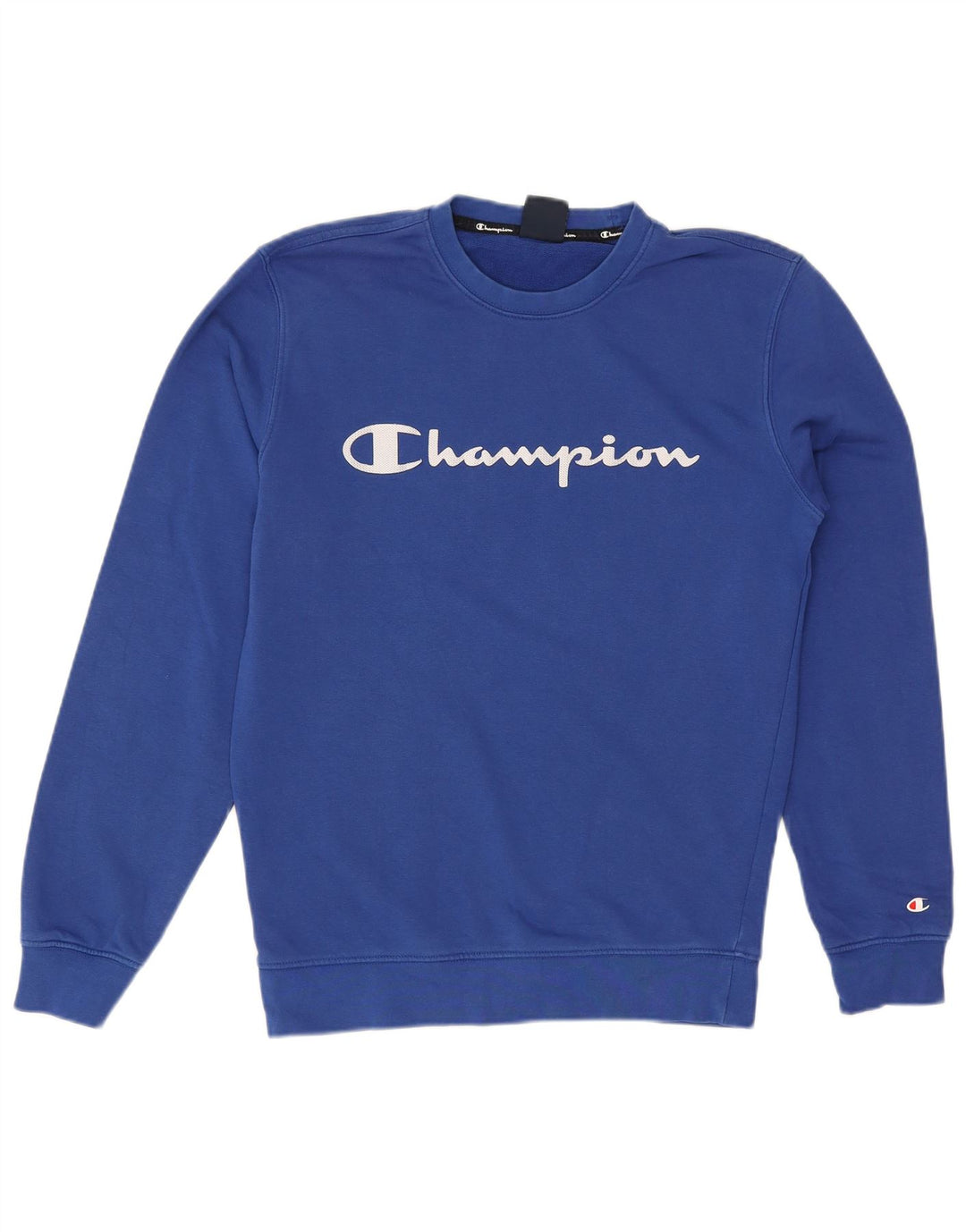 Felpa grafica da uomo Champion Felpa piccola in cotone blu