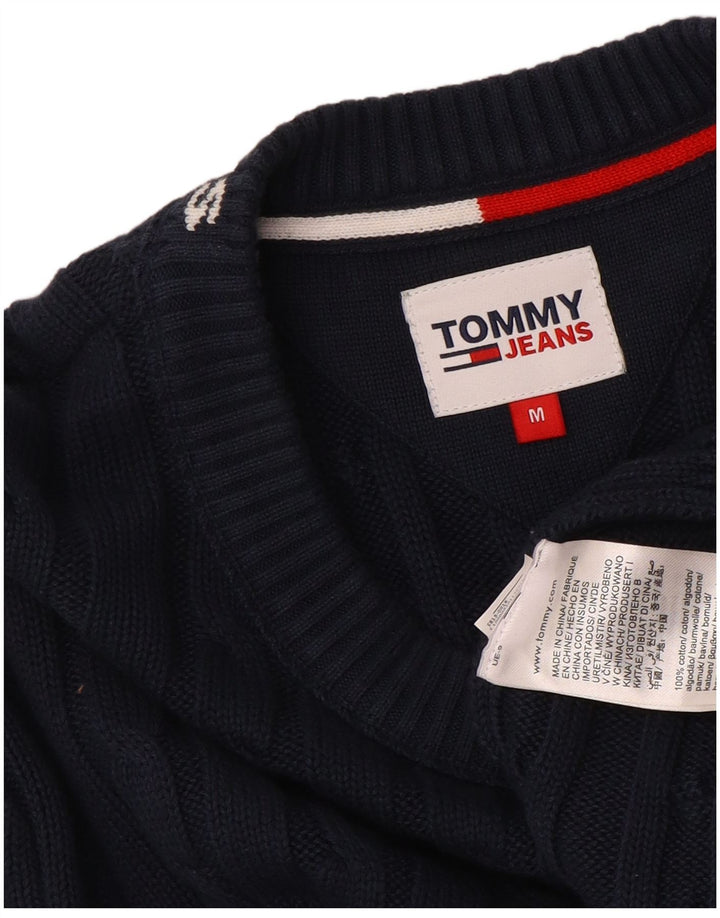 TOMMY HILFIGER Maglione maglione girocollo con grafica da uomo blu navy medio