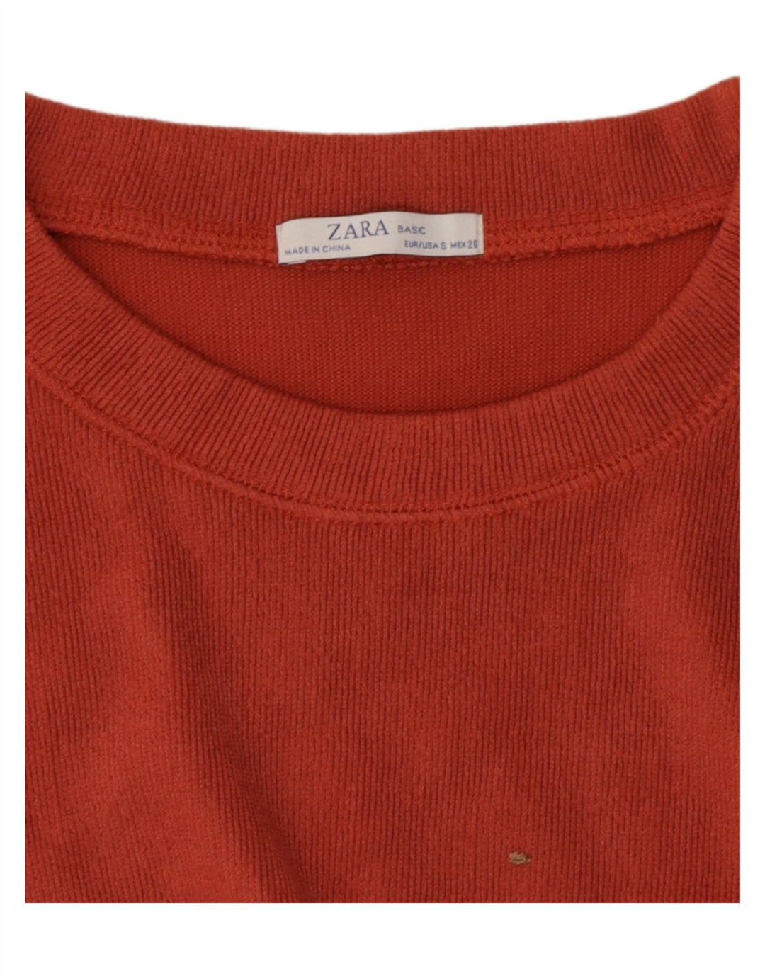 Camicetta a maniche lunghe corta oversize da donna Zara UK 10 piccola arancione