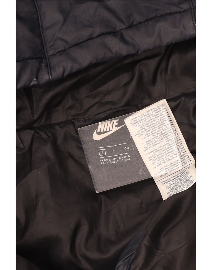 Giacca imbottita con cappuccio Nike da donna UK 10 piccola nera in poliestere
