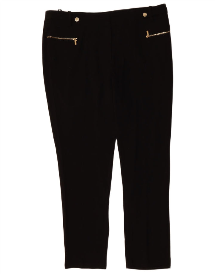 CALVIN KLEIN Pantaloni casual slim da donna US 12 Large W36 L30 Nero