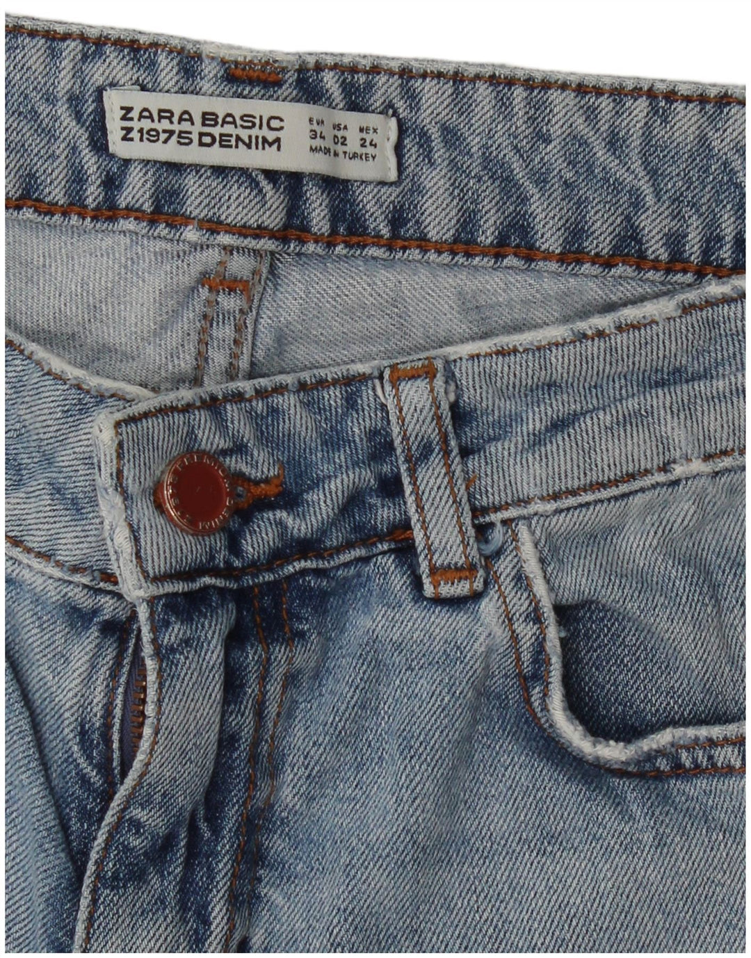 Jeans affusolati da donna ZARA EU 34 2XS W24 L26 Blu floreale