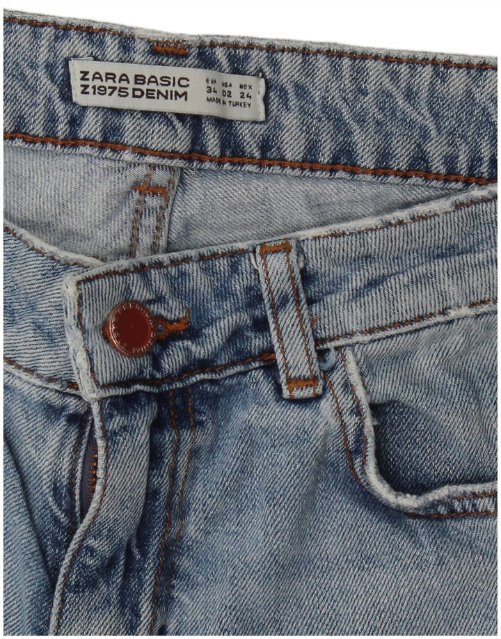 Jeans affusolati da donna ZARA EU 34 2XS W24 L26 Blu floreale