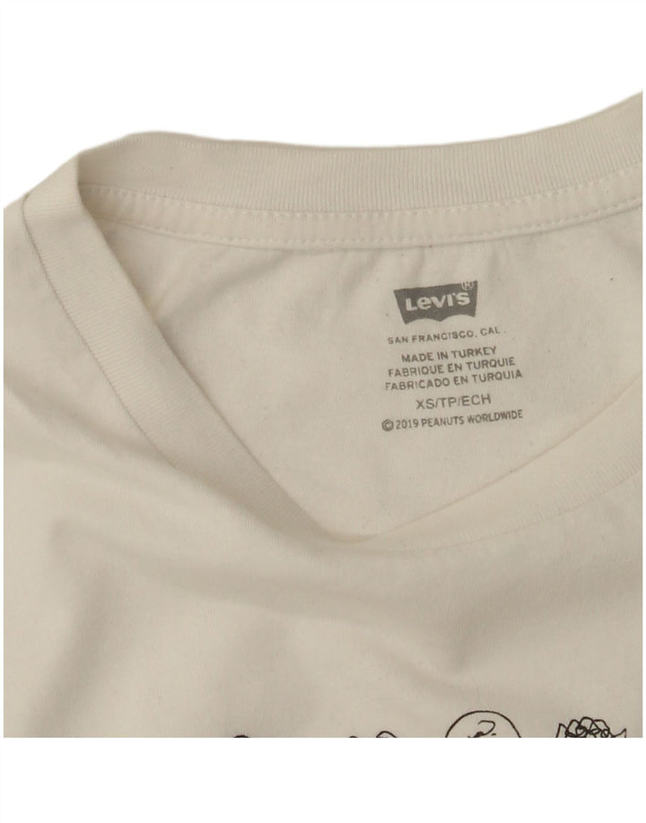 Levi's T-shirt grafica da donna Peanuts Top UK 6 XS Bianca