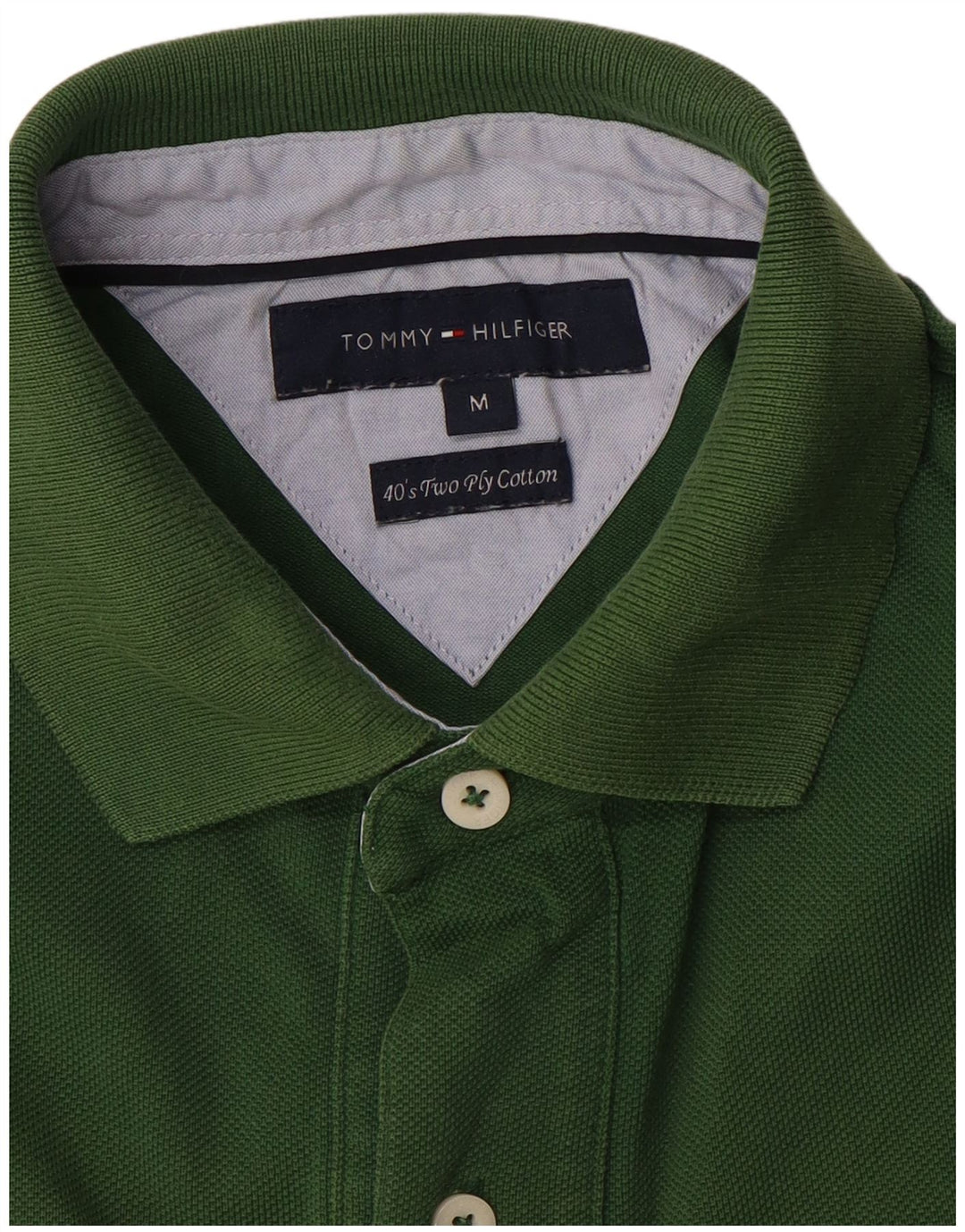 Polo da uomo Tommy Hilfiger in cotone verde medio