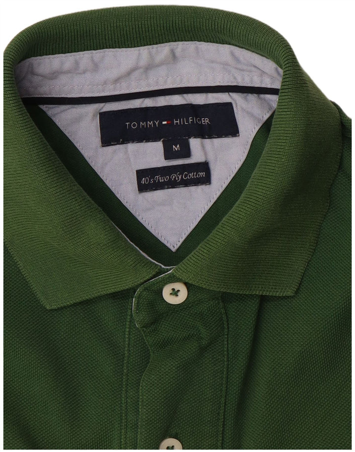 Polo da uomo Tommy Hilfiger in cotone verde medio