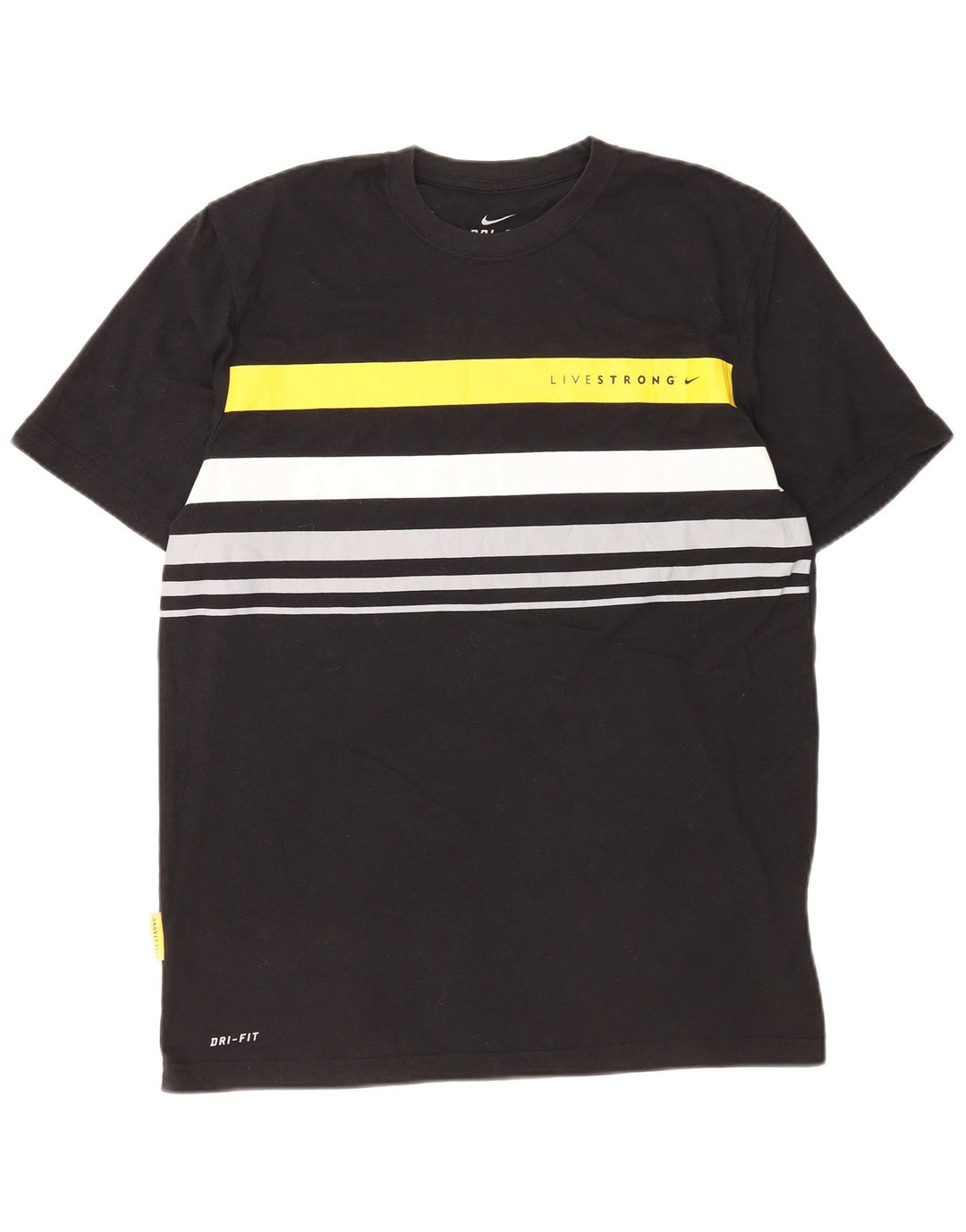 T-shirt Nike Dri Fit da uomo, grande, in poliestere color block nero