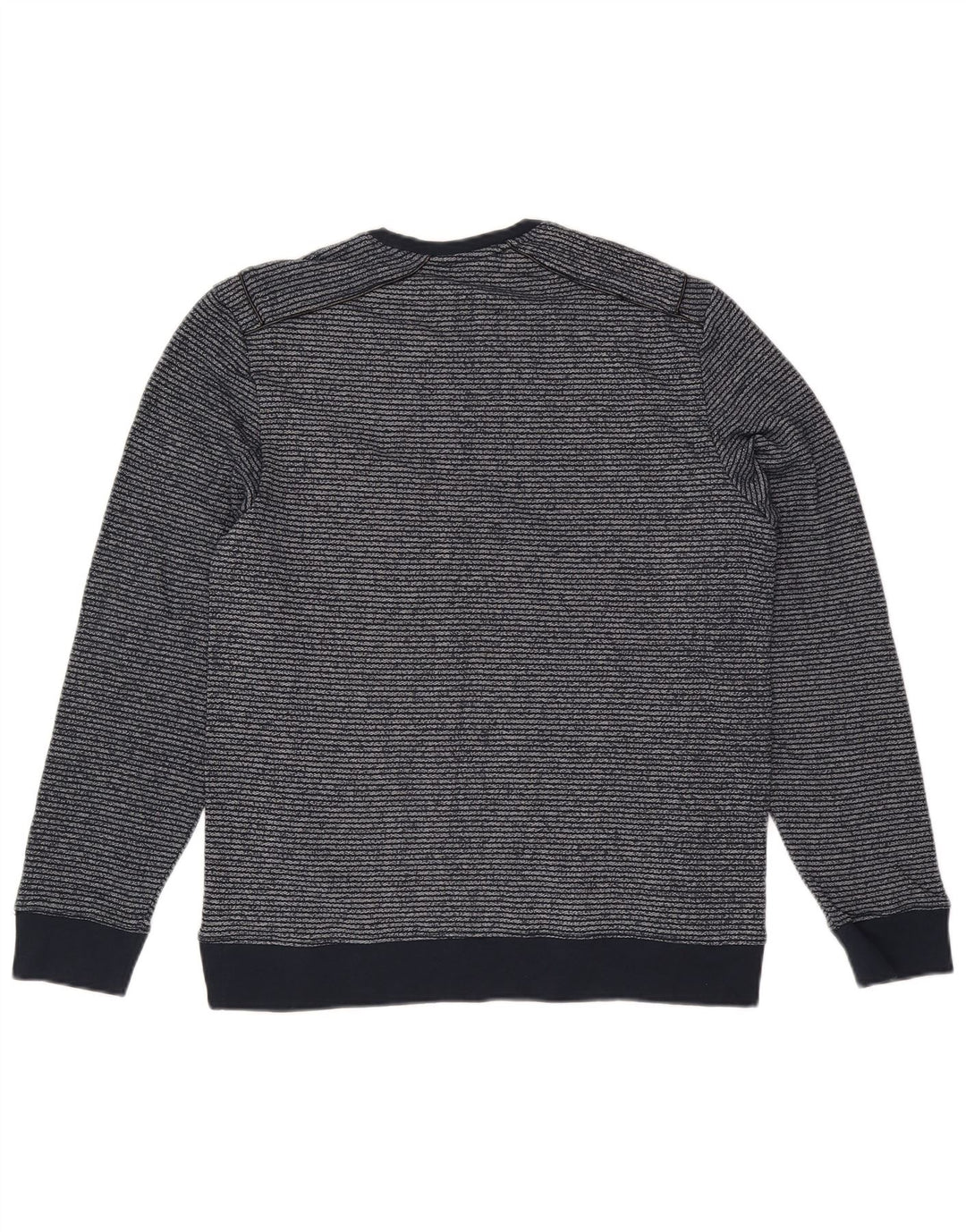 Calvin Klein Uomo Felpa Maglione Grande Blu Navy Gessato Cotone