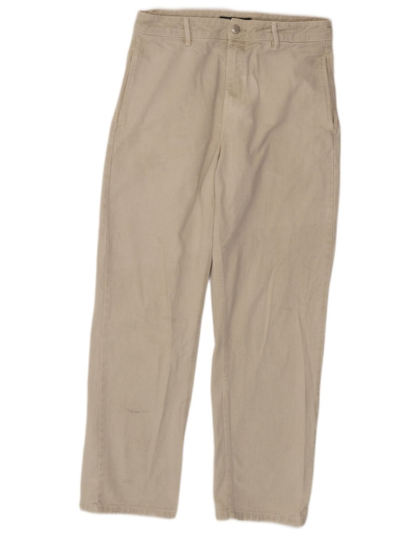 Jeans dritti da uomo Zara EU 42 Large W32 L30 Cotone beige