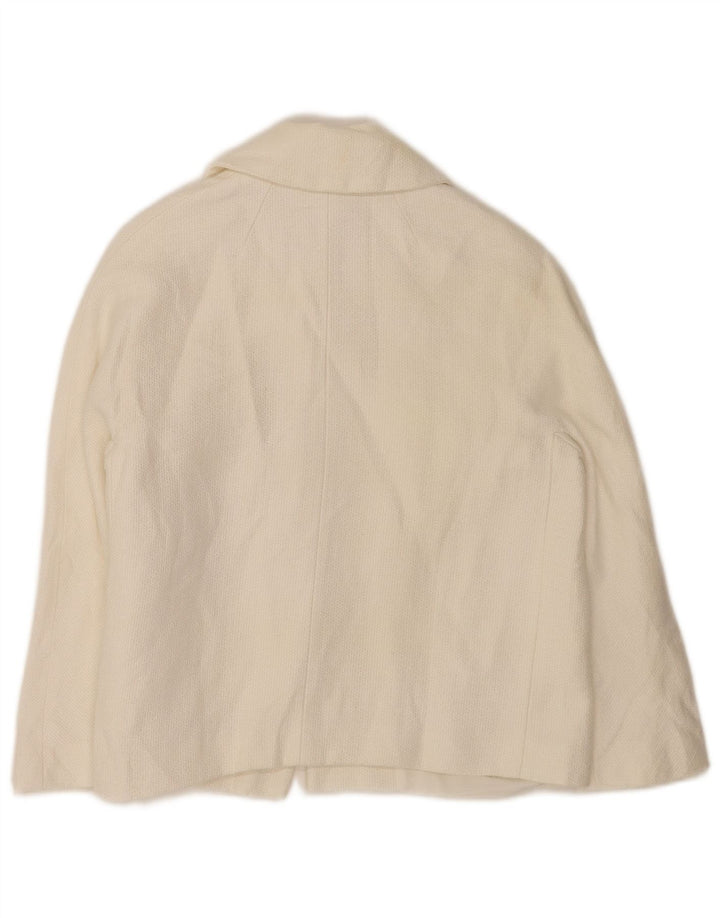 Giacca blazer a 2 bottoni corta da donna Massimo Dutti EU 38 bianco medio