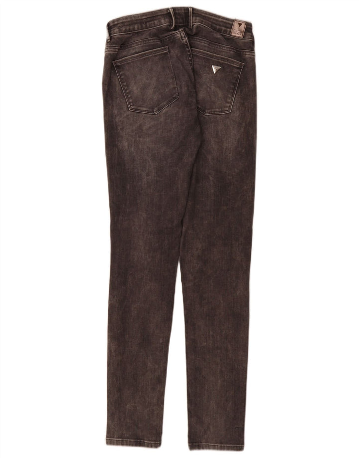 Jeans skinny effetto consumato da donna Guess W27 L32 cotone grigio