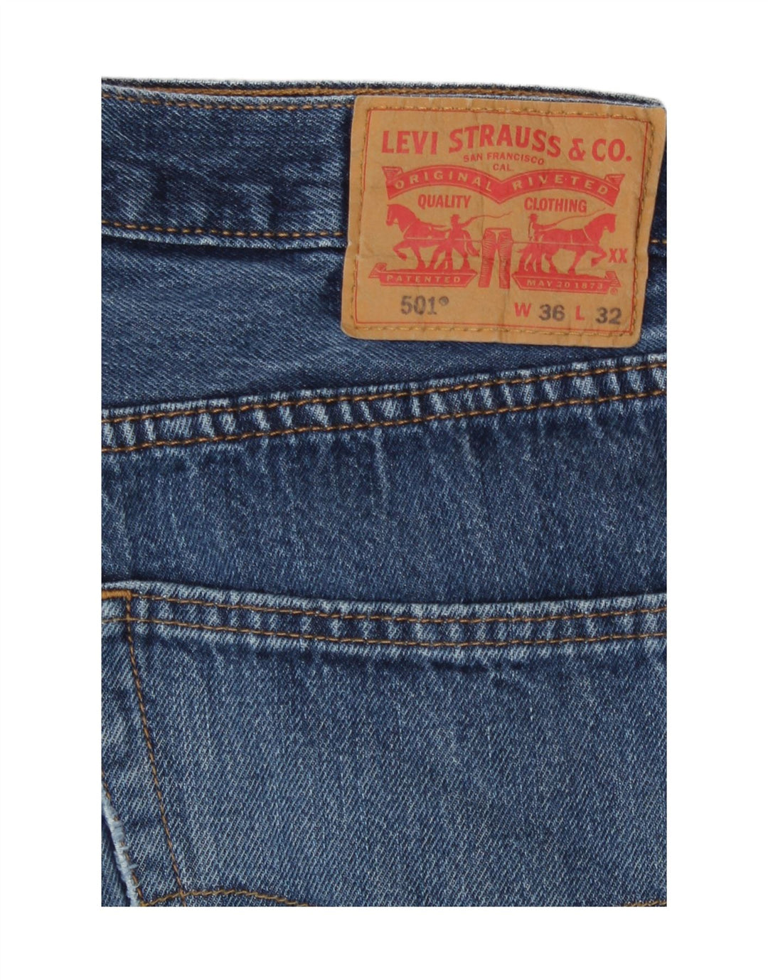 Levi's Uomo 501 Jeans dritti W36 L32 Blu